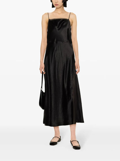 Sheer-Panelled Silk Slip Dress