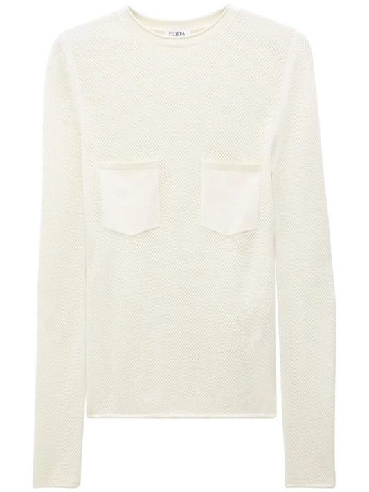 Patch-Pocket Mesh T-Shirt