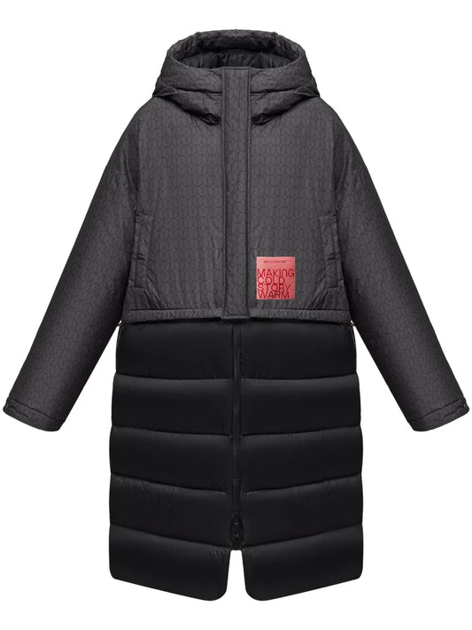 Transform Geometric-Print Down Coat