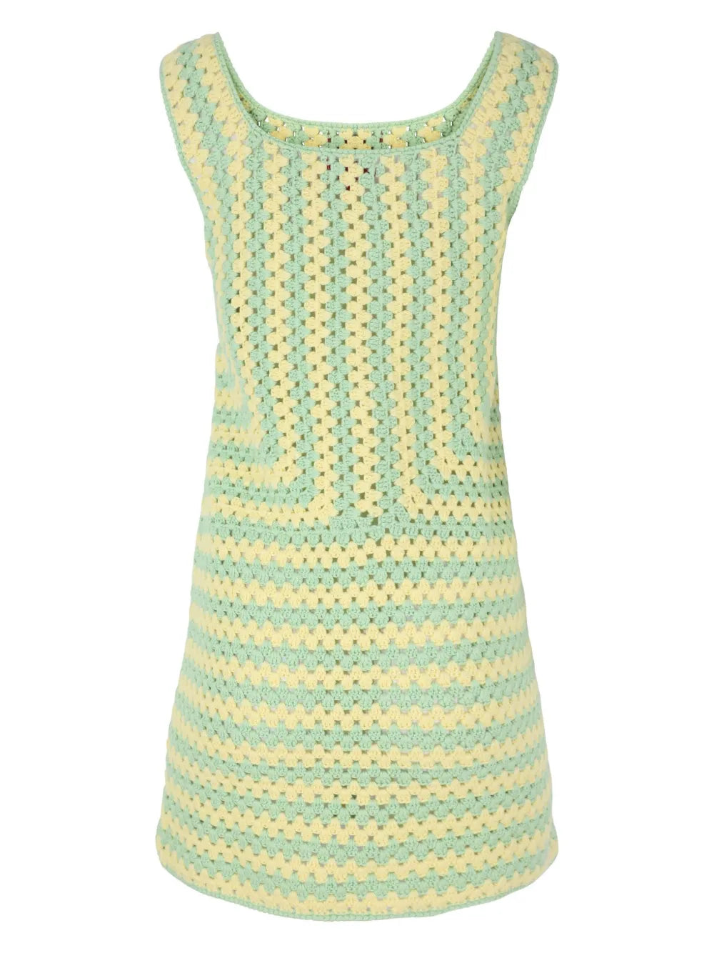 Psychedelic Crochet-Knit Dress