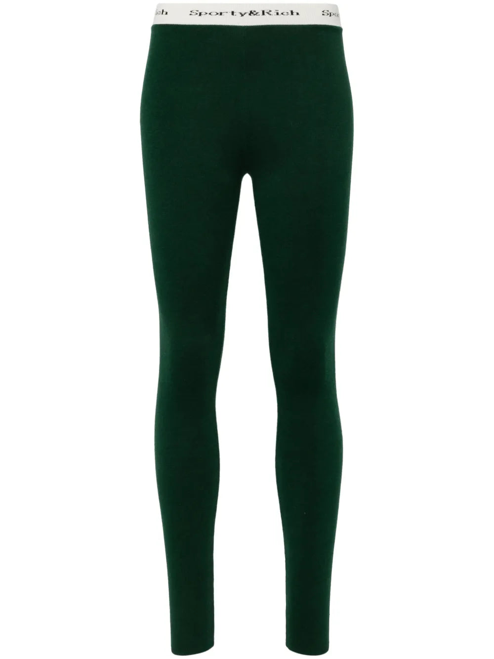 Logo-Waistband Slip-On Leggings