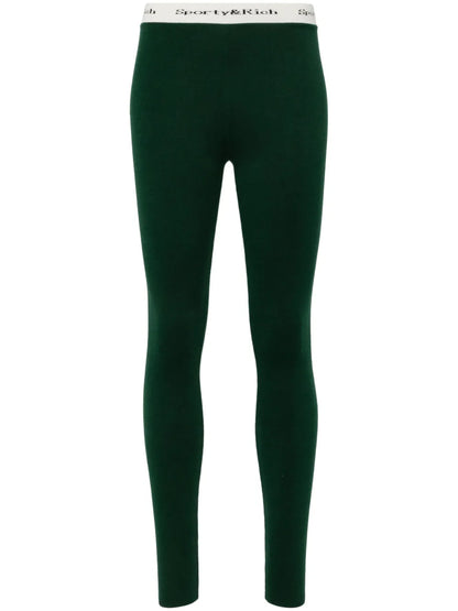 Logo-Waistband Slip-On Leggings