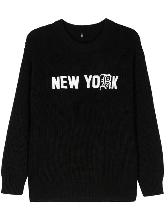Logo-Embroidered Cotton Jumper