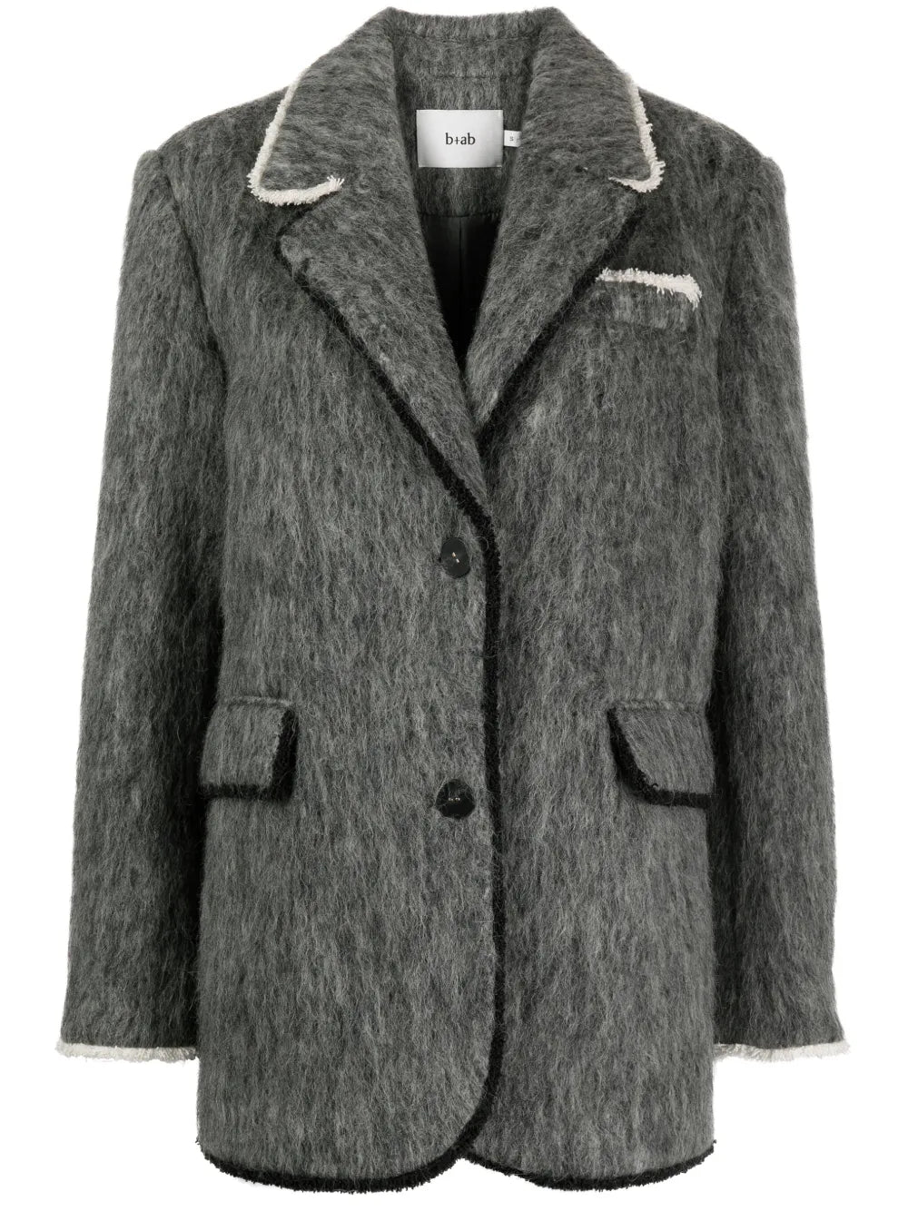 Brushed-Finish Single-Breasted Blazer
