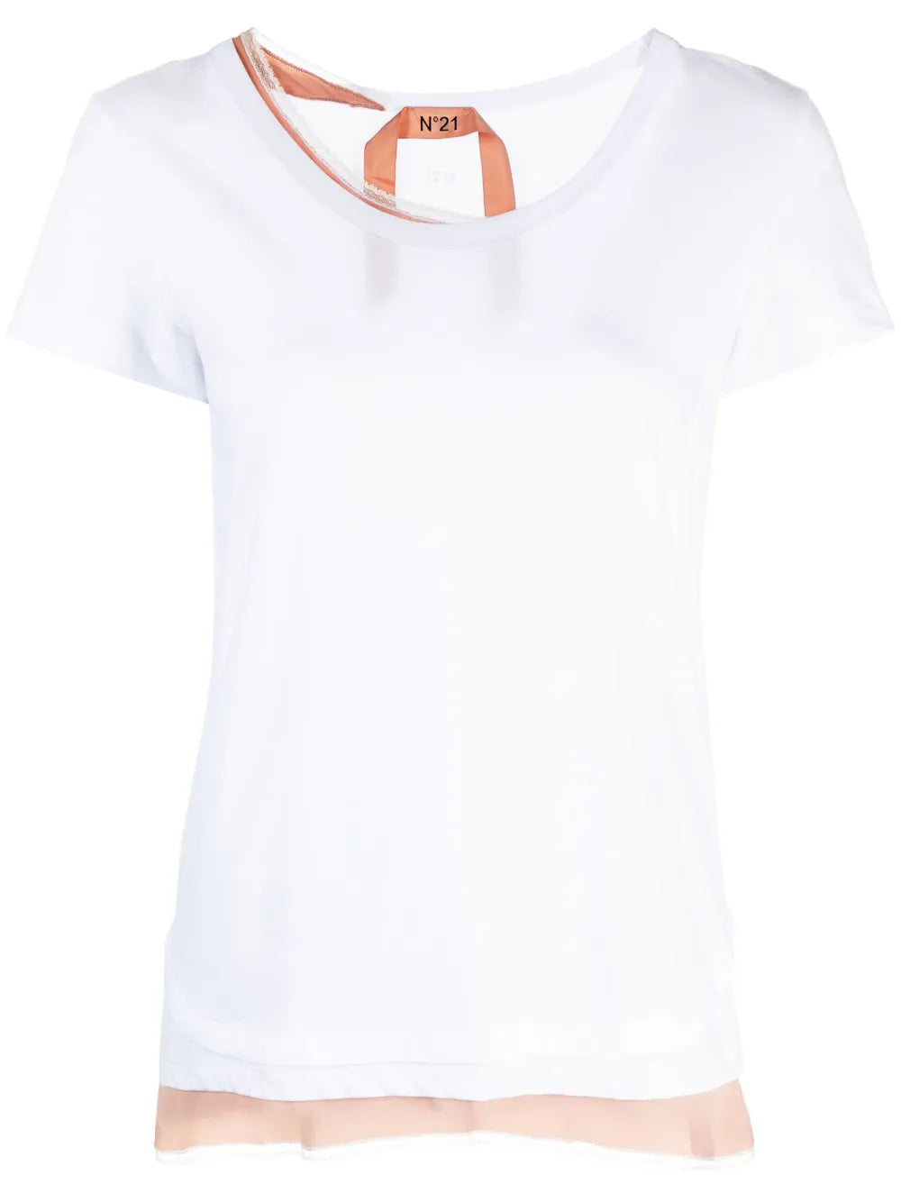 Layered-Design Cotton T-Shirt