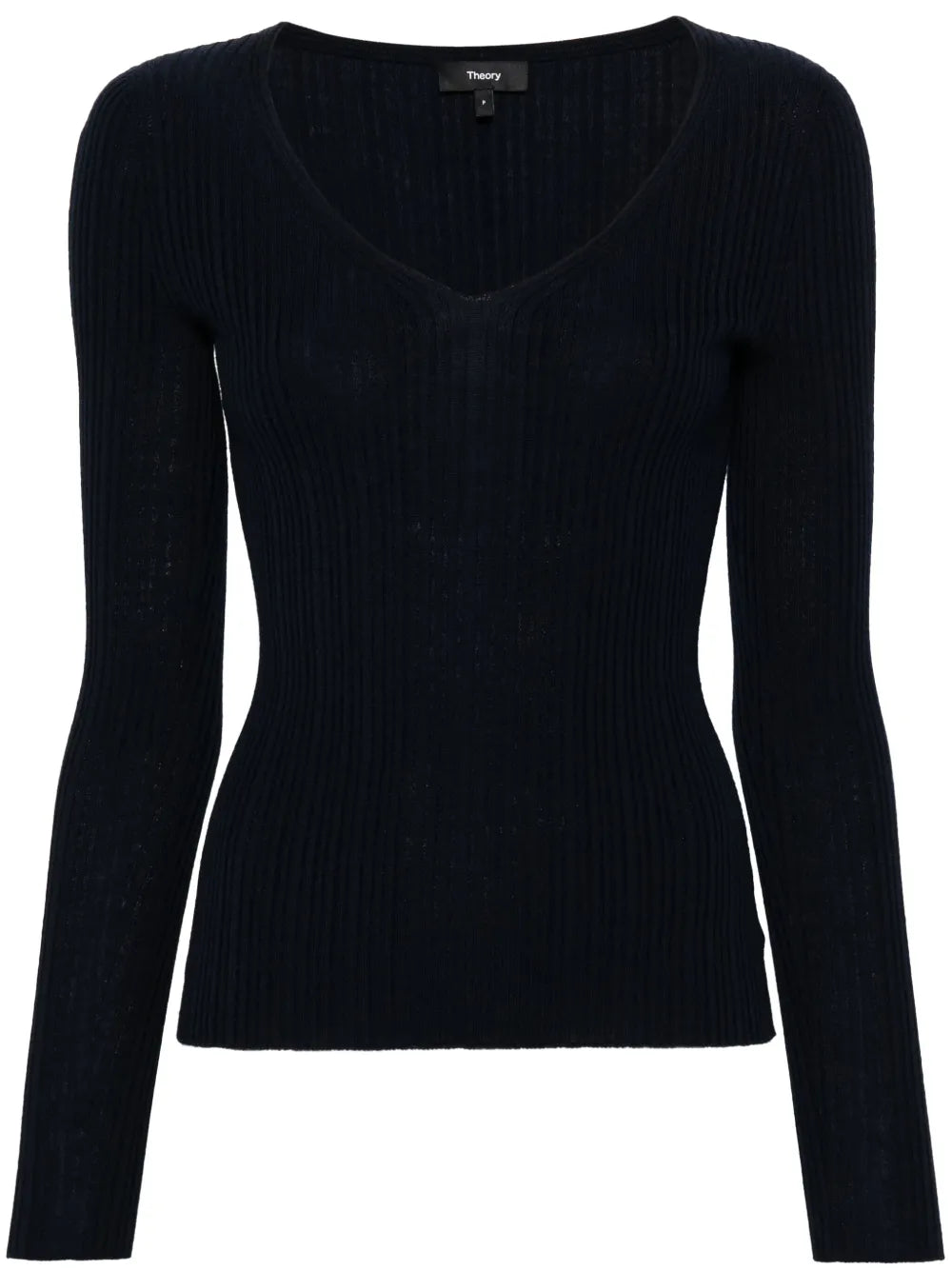 V-Neck Rib Knit Top