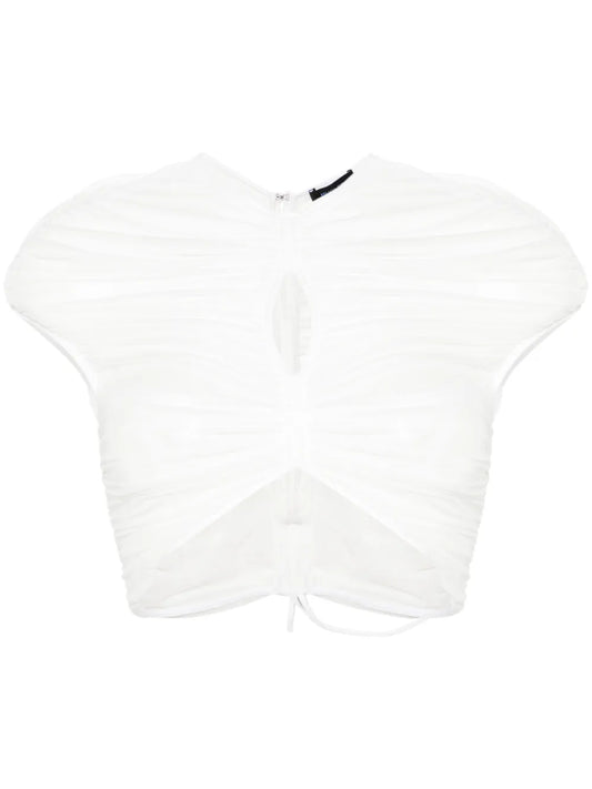 Cropped Mesh T-Shirt