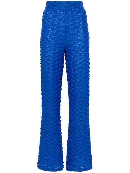 Bubble Wrap High-Waist Bootcut Trousers