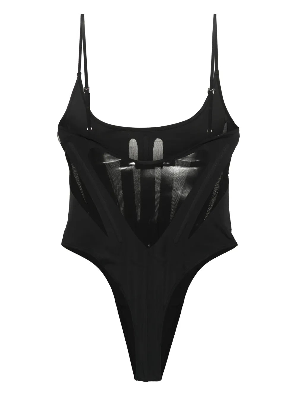 Semi-Sheer Thong Swimsuit