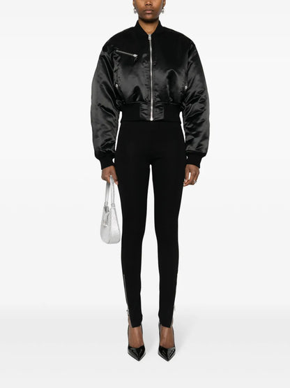 Cropped Padded Bomber Jacket