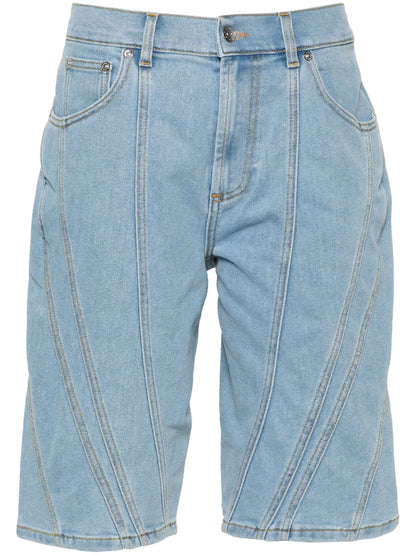 Panelled Denim Shorts
