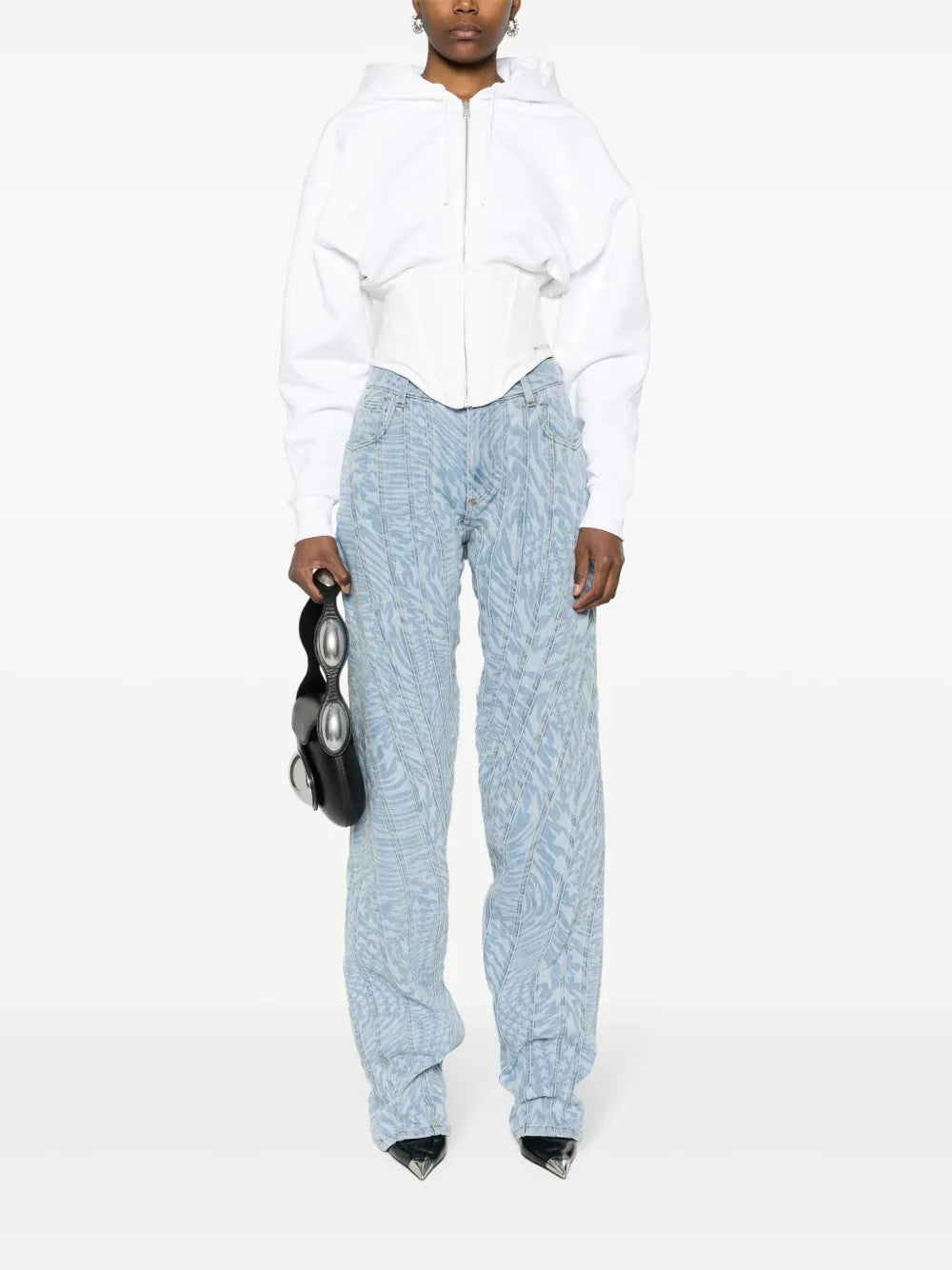 Star-Print Tapered Jeans