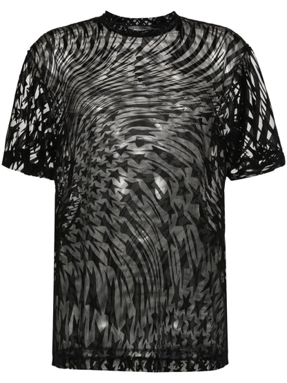 Flocked-Print T-Shirt