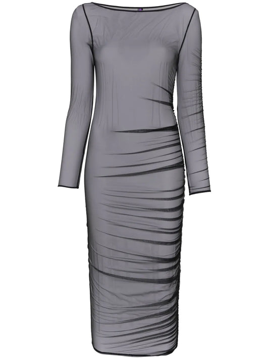 Nuit Fauve Rufled Dress