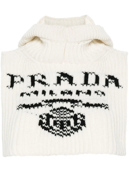 Intarsia-Knit Logo Neck Warmer