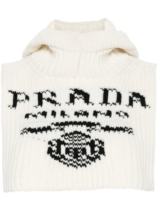 Intarsia-Knit Logo Neck Warmer