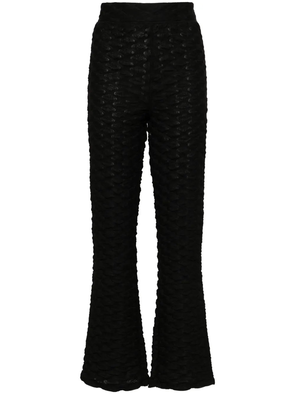 Bubble Wrap High-Waist Bootcut Trousers