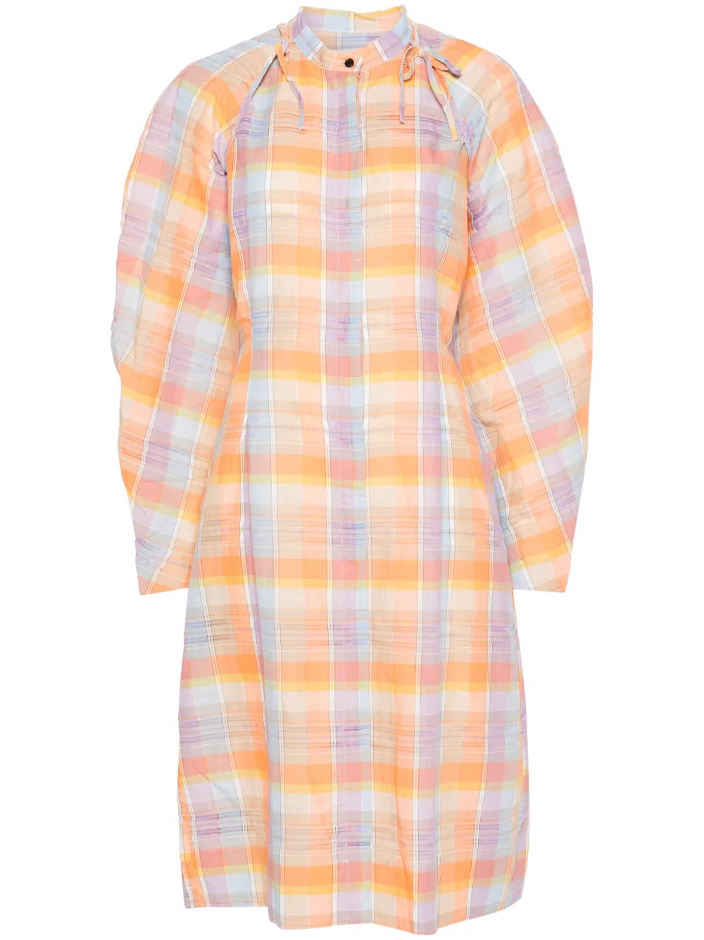 Spam Plaid Midi Dress