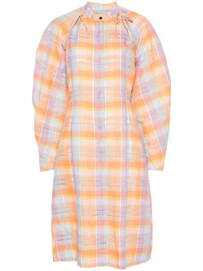 Spam Plaid Midi Dress