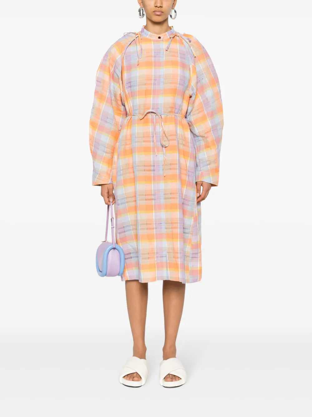 Spam Plaid Midi Dress