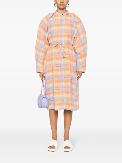Spam Plaid Midi Dress