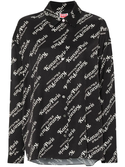 Logo-Print Twill Shirt