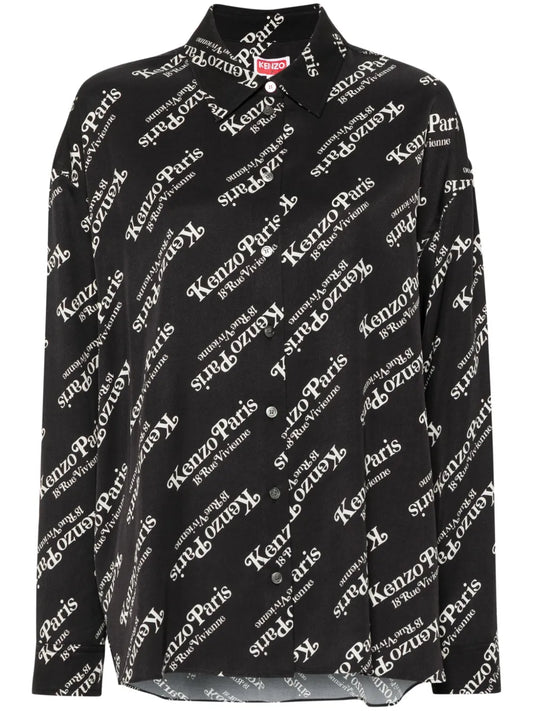 Logo-Print Twill Shirt
