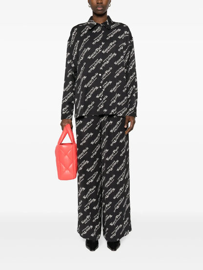 Logo-Print Twill Trousers