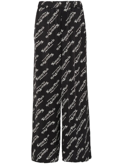 Logo-Print Twill Trousers
