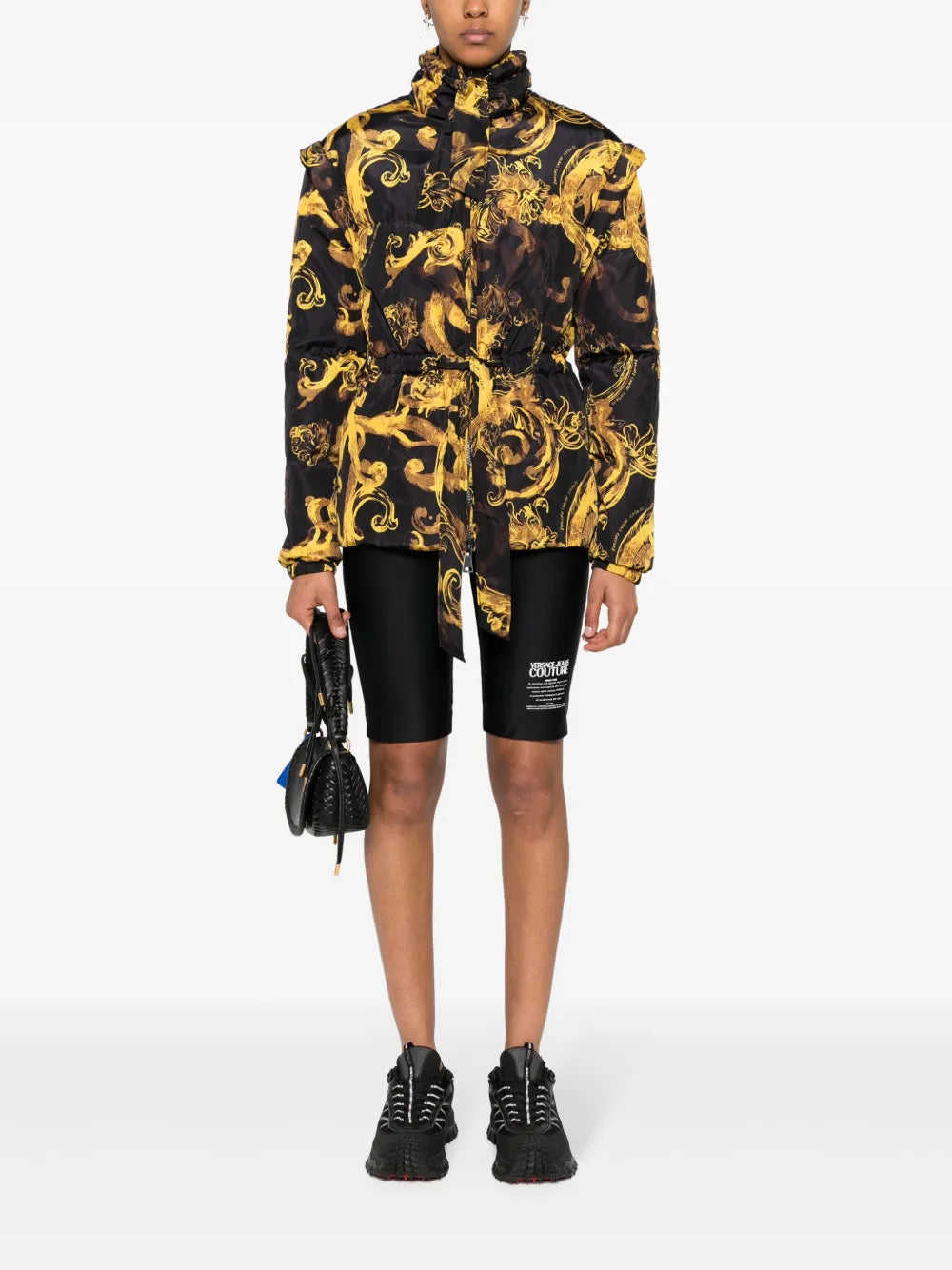 Barocco-Print Down Jacket
