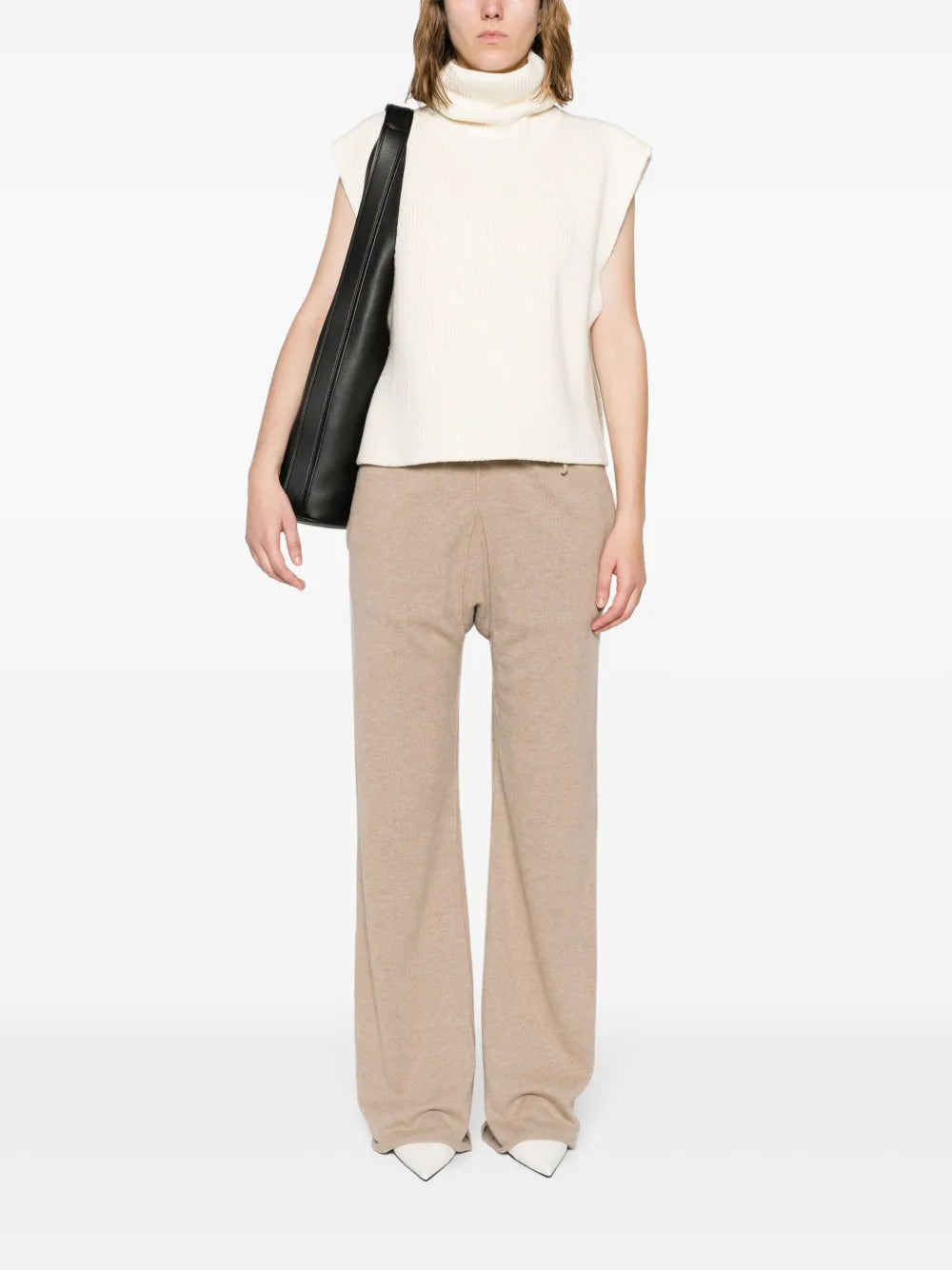 Straight-Leg Knitted Trousers