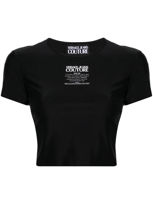 Logo-Print Cropped T-Shirt
