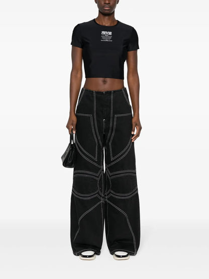 Logo-Print Cropped T-Shirt