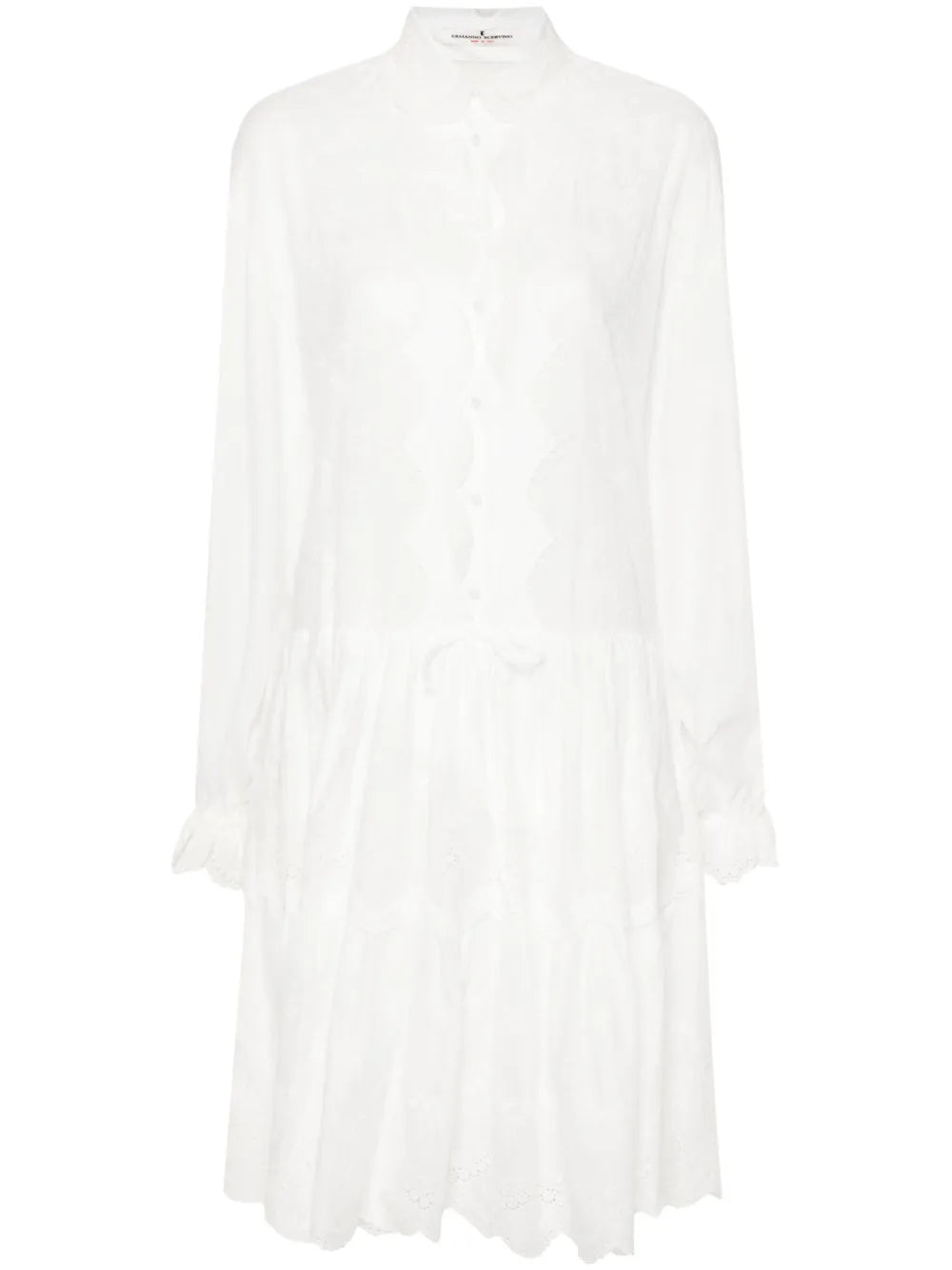 Floral-Embroidery Mini Dress