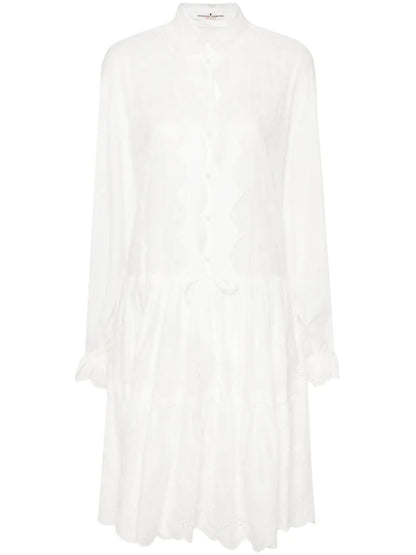 Floral-Embroidery Mini Dress
