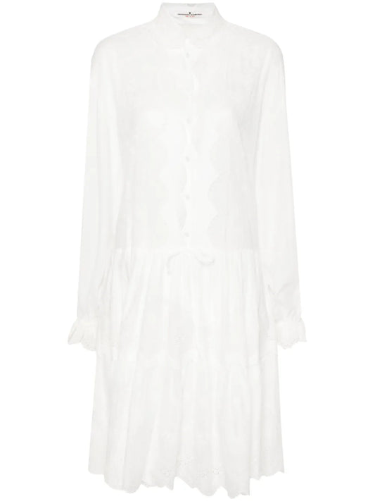 Floral-Embroidery Mini Dress