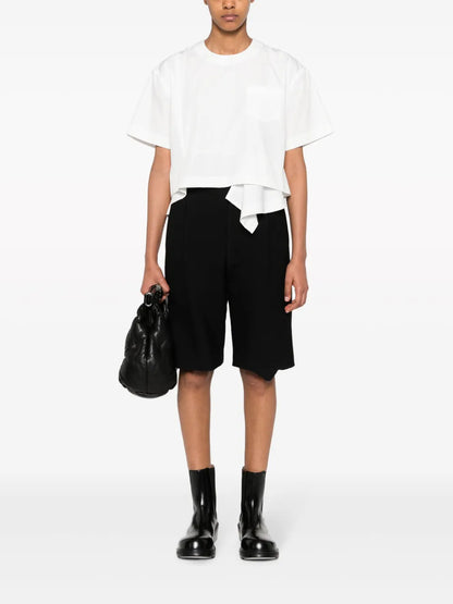 Asymmetric Poplin T-Shirt