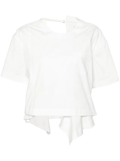 Asymmetric Poplin T-Shirt