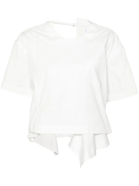 Asymmetric Poplin T-Shirt