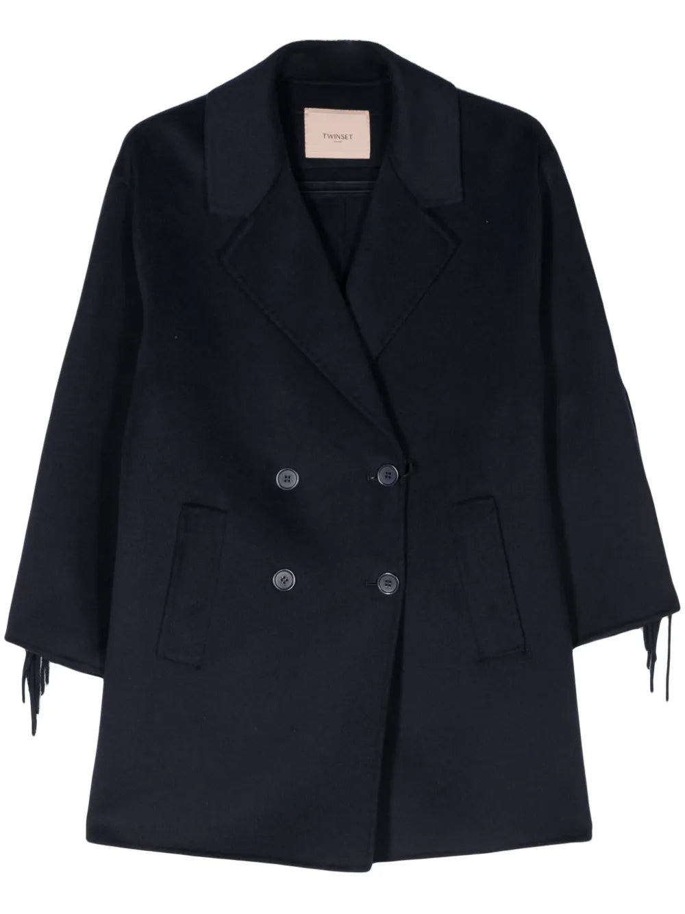Fringed Double-Breasted Coat