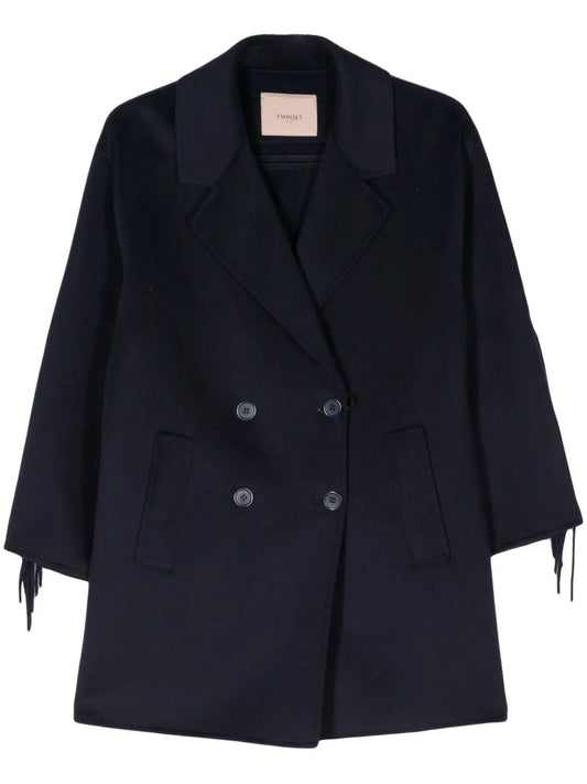 Fringed Double-Breasted Coat