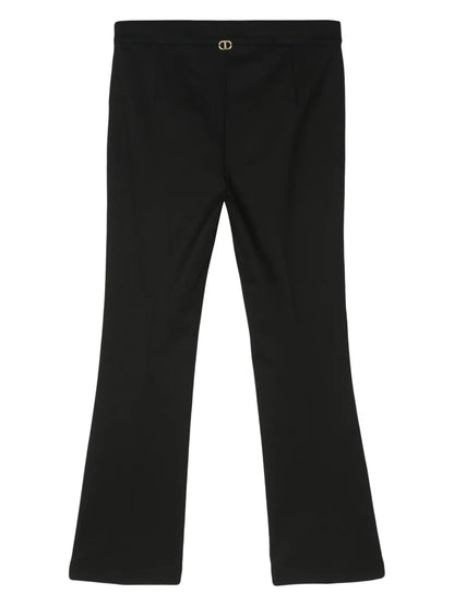 Logo-Plaque Straight-Leg Trousers