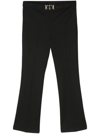 Logo-Plaque Straight-Leg Trousers