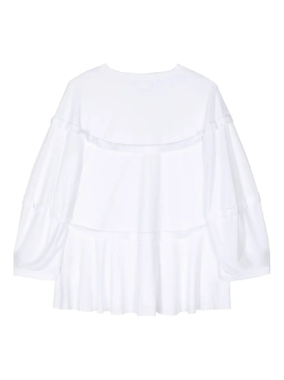Yoke-Detail Cotton-Jersey Top