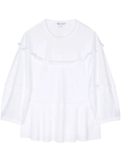 Yoke-Detail Cotton-Jersey Top