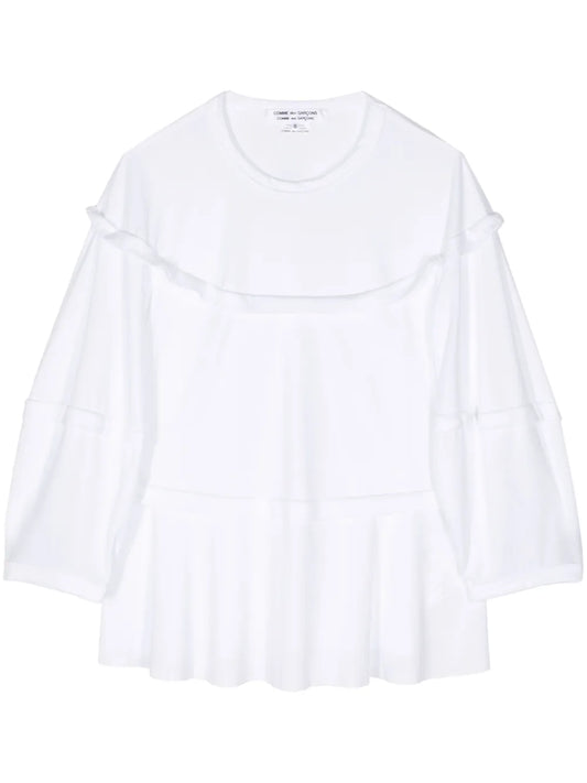 Yoke-Detail Cotton-Jersey Top