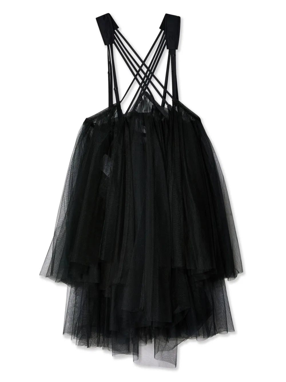 Harness-Fastened Tulle Skirt