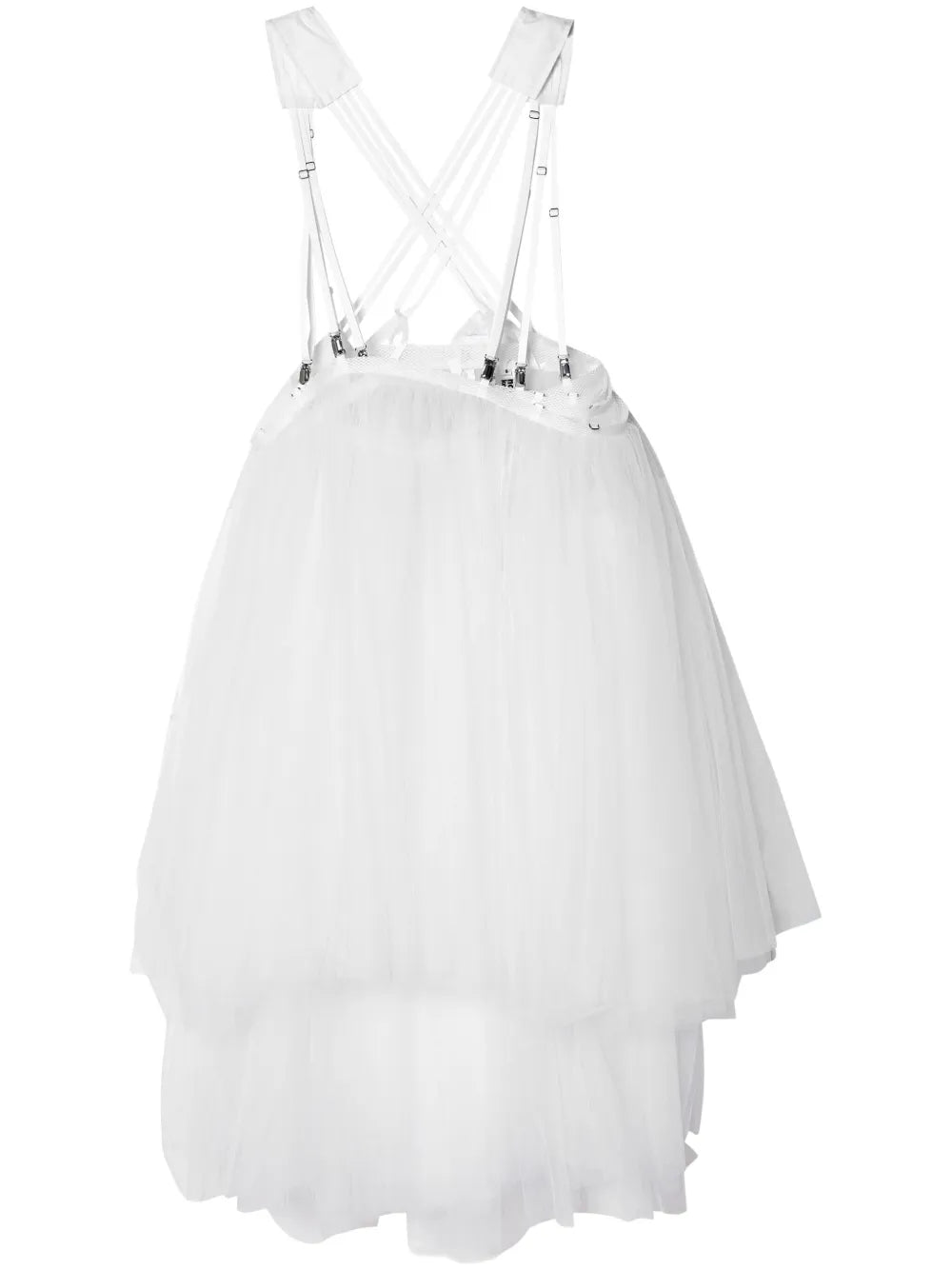 Harness-Fastened Tulle Skirt