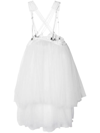 Harness-Fastened Tulle Skirt
