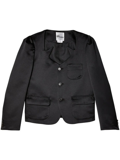 Satin Single-Breasted Blazer